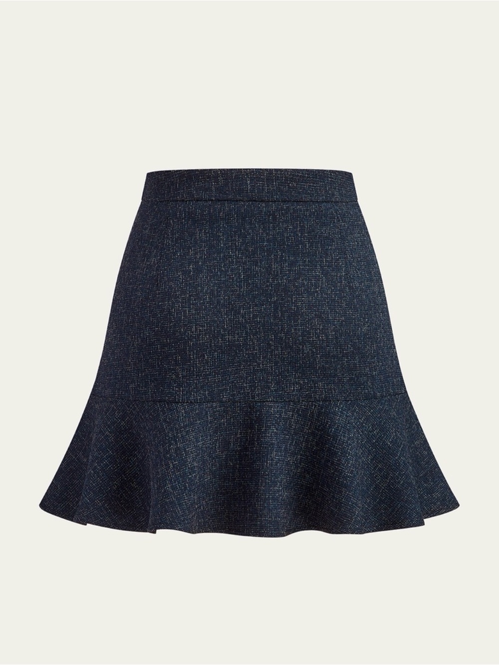 Commense Navy Metal Detail Ruffled Hem Mini Skirt - Picture 2 of 5